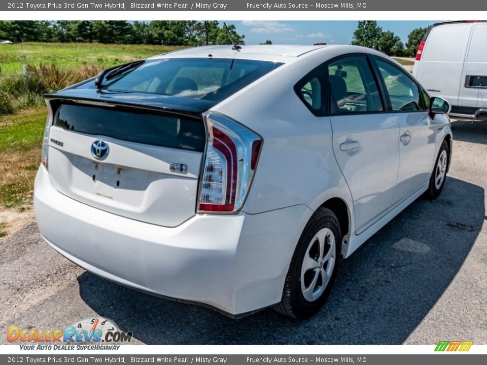 2012 Toyota Prius 3rd Gen Two Hybrid Blizzard White Pearl / Misty Gray Photo #4