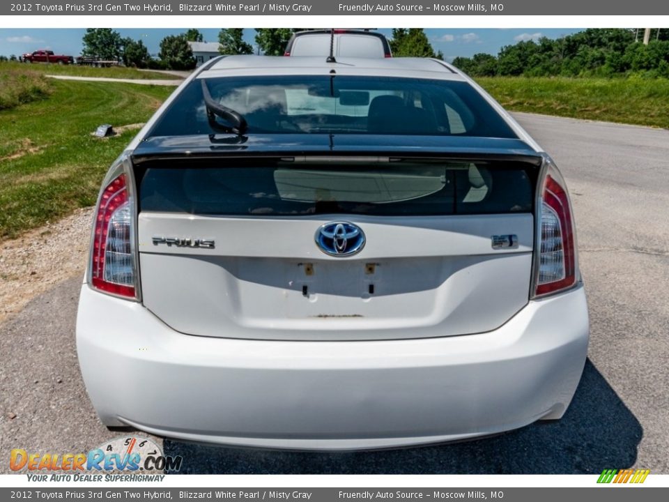 2012 Toyota Prius 3rd Gen Two Hybrid Blizzard White Pearl / Misty Gray Photo #5