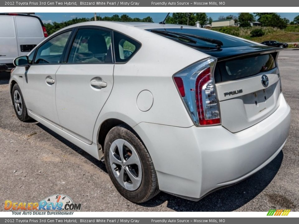 2012 Toyota Prius 3rd Gen Two Hybrid Blizzard White Pearl / Misty Gray Photo #6