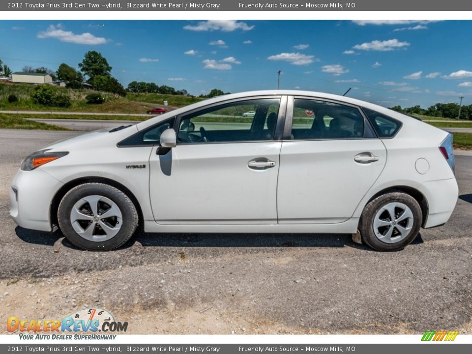 2012 Toyota Prius 3rd Gen Two Hybrid Blizzard White Pearl / Misty Gray Photo #7