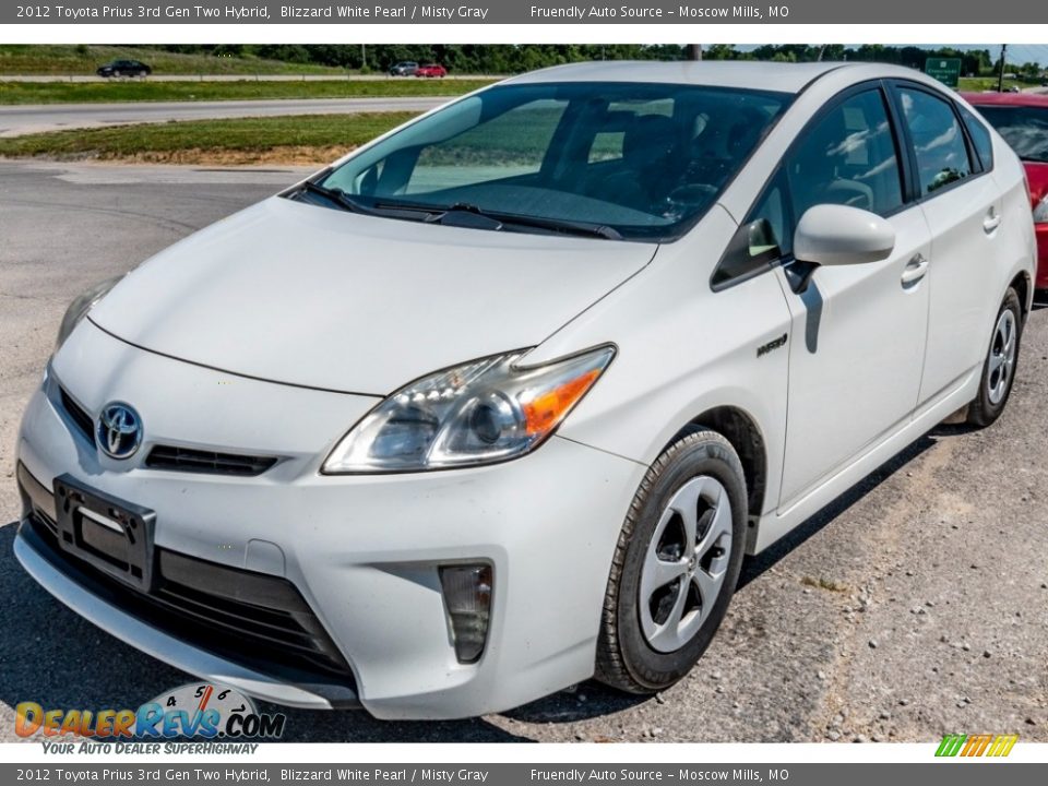 2012 Toyota Prius 3rd Gen Two Hybrid Blizzard White Pearl / Misty Gray Photo #8