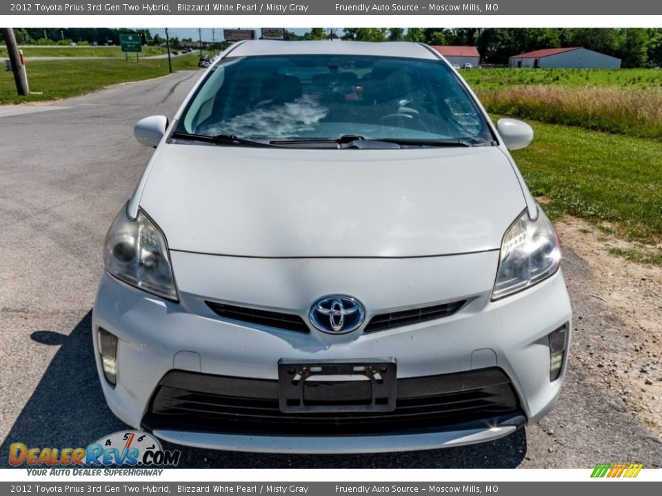 2012 Toyota Prius 3rd Gen Two Hybrid Blizzard White Pearl / Misty Gray Photo #9