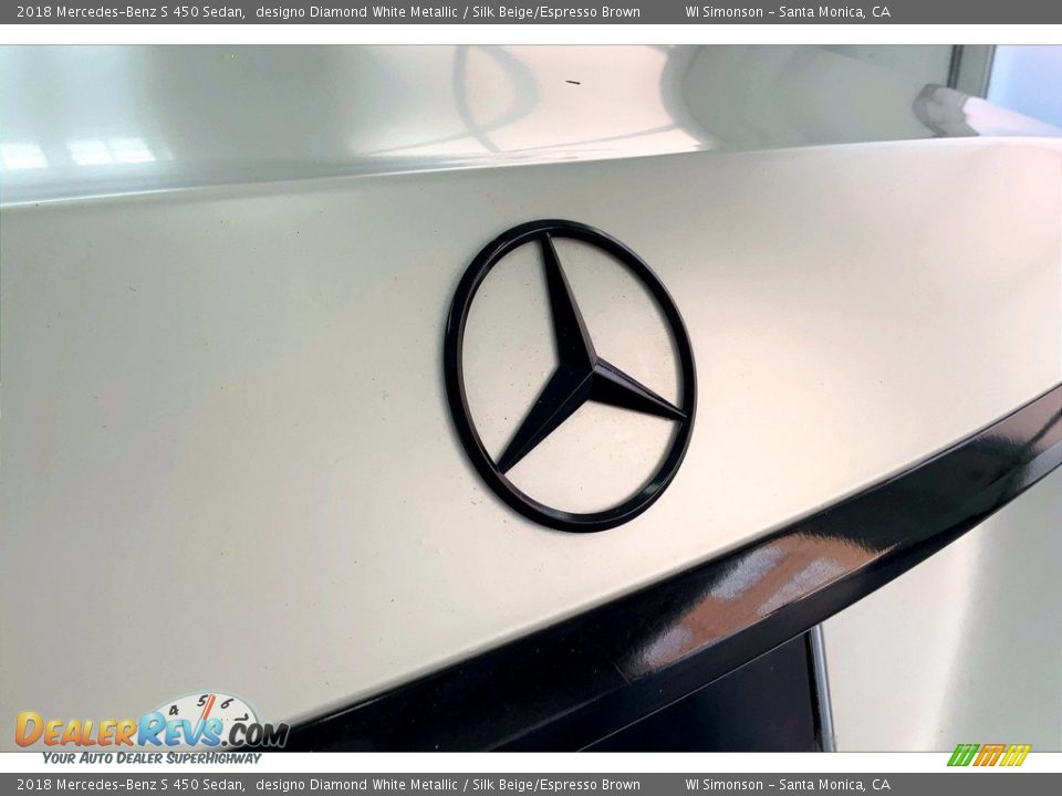 2018 Mercedes-Benz S 450 Sedan designo Diamond White Metallic / Silk Beige/Espresso Brown Photo #30
