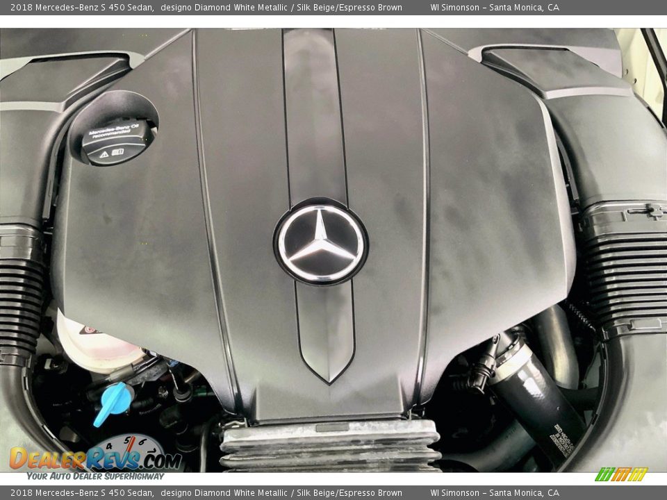 2018 Mercedes-Benz S 450 Sedan designo Diamond White Metallic / Silk Beige/Espresso Brown Photo #31