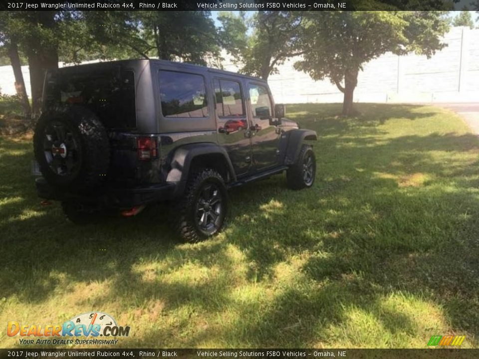 2017 Jeep Wrangler Unlimited Rubicon 4x4 Rhino / Black Photo #2