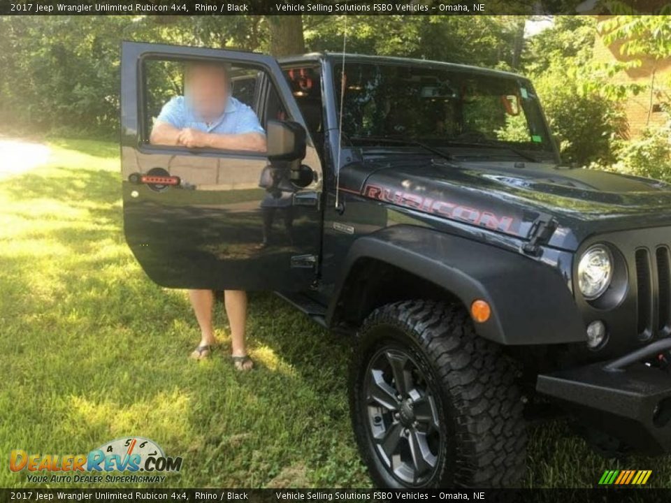 2017 Jeep Wrangler Unlimited Rubicon 4x4 Rhino / Black Photo #3