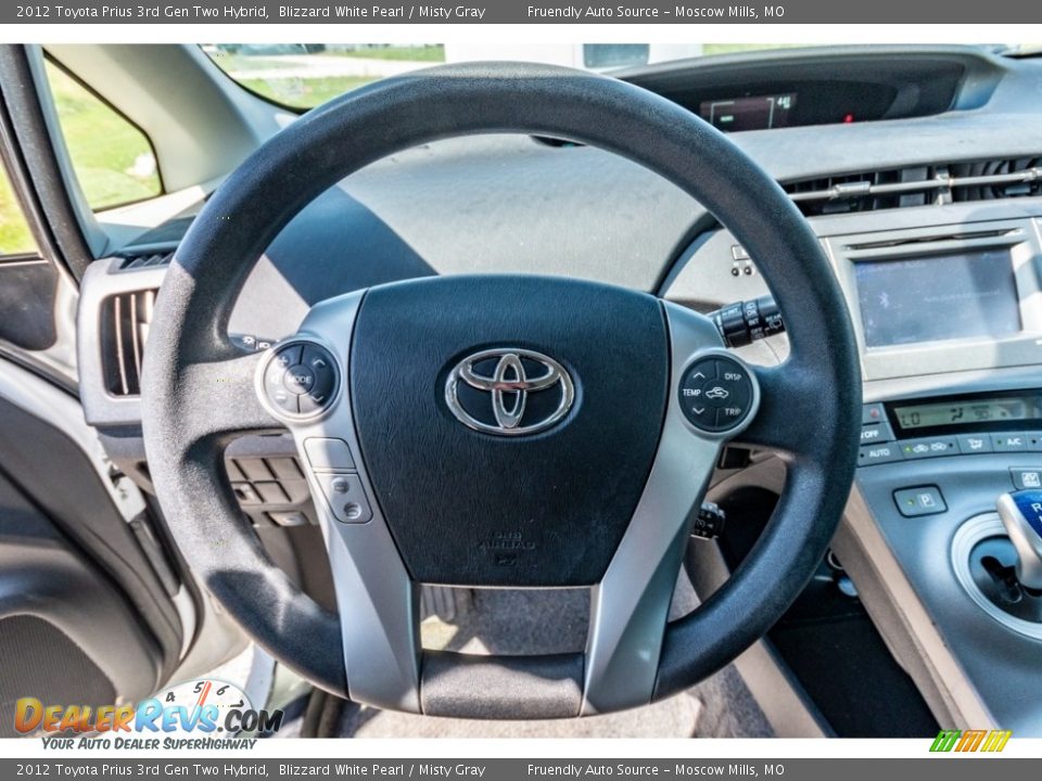 2012 Toyota Prius 3rd Gen Two Hybrid Blizzard White Pearl / Misty Gray Photo #32