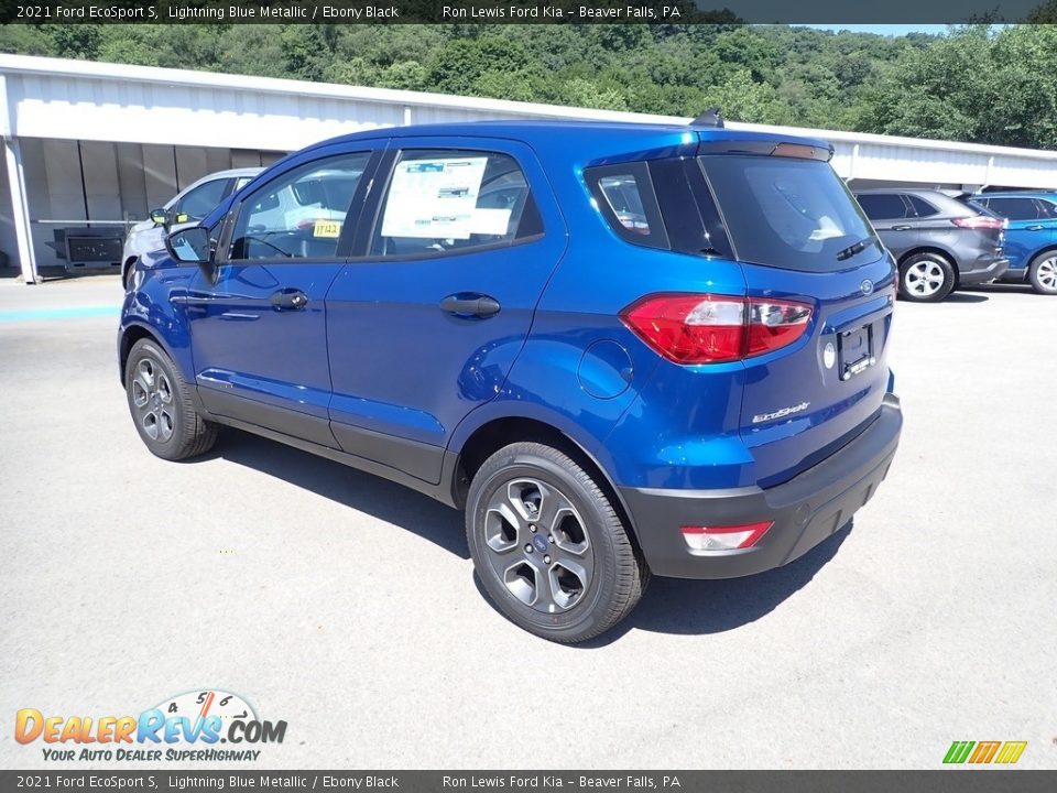 2021 Ford EcoSport S Lightning Blue Metallic / Ebony Black Photo #7