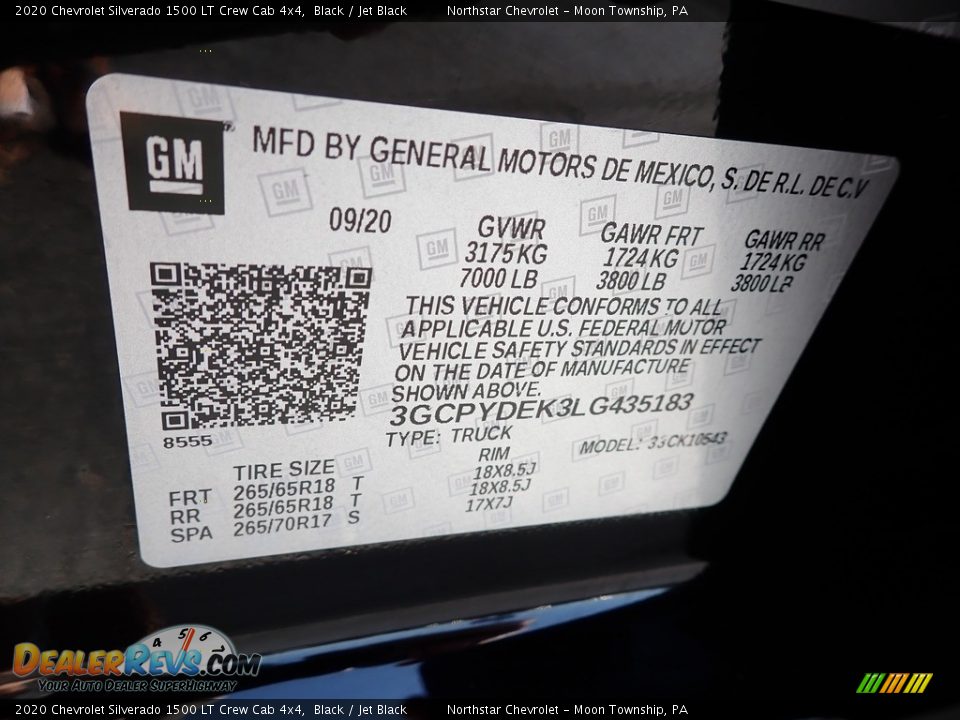 2020 Chevrolet Silverado 1500 LT Crew Cab 4x4 Black / Jet Black Photo #28