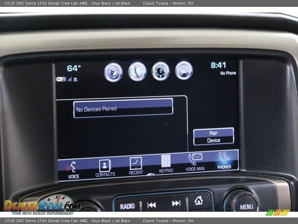 2018 GMC Sierra 1500 Denali Crew Cab 4WD Onyx Black / Jet Black Photo #14