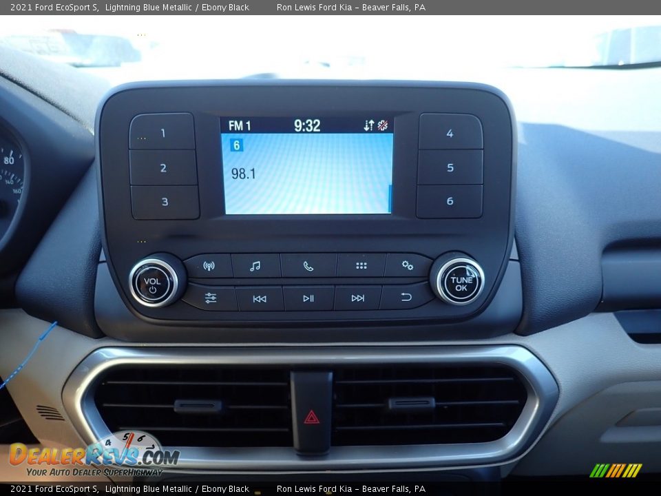 2021 Ford EcoSport S Lightning Blue Metallic / Ebony Black Photo #18