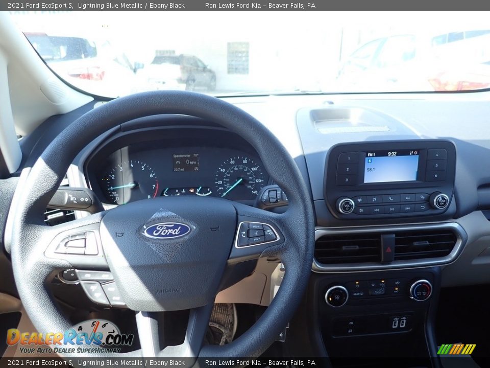 2021 Ford EcoSport S Lightning Blue Metallic / Ebony Black Photo #21