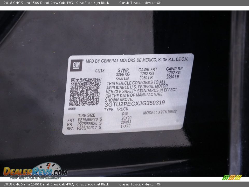 2018 GMC Sierra 1500 Denali Crew Cab 4WD Onyx Black / Jet Black Photo #24