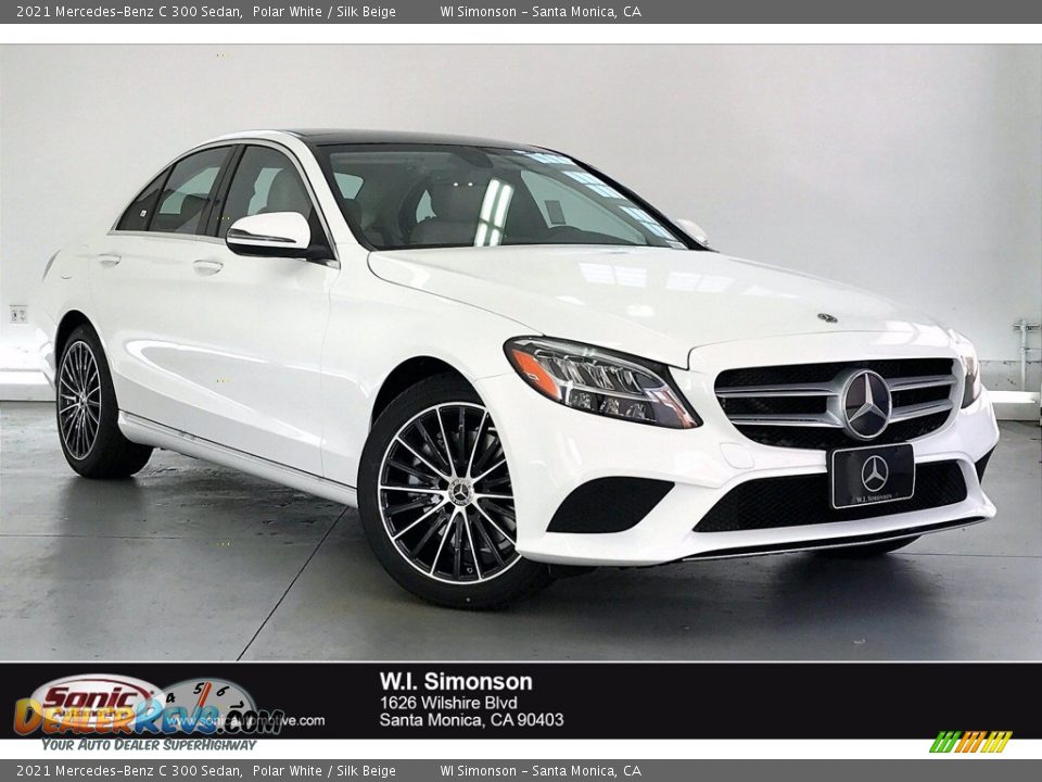 2021 Mercedes-Benz C 300 Sedan Polar White / Silk Beige Photo #1