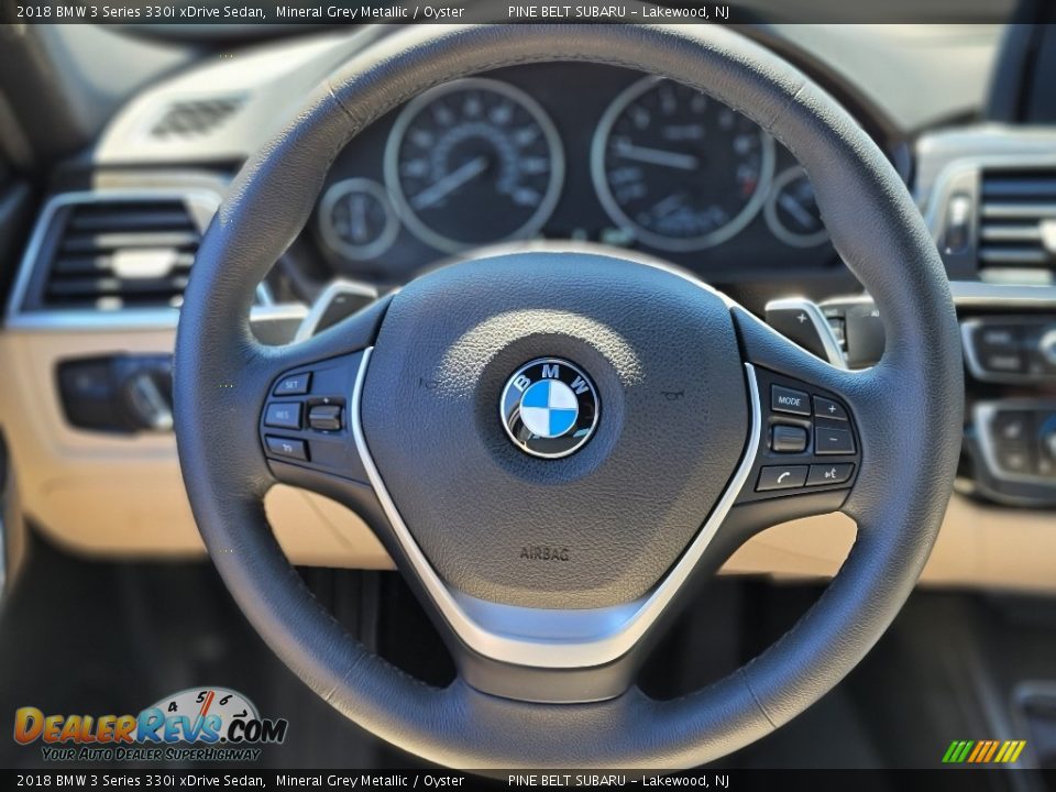 2018 BMW 3 Series 330i xDrive Sedan Mineral Grey Metallic / Oyster Photo #12