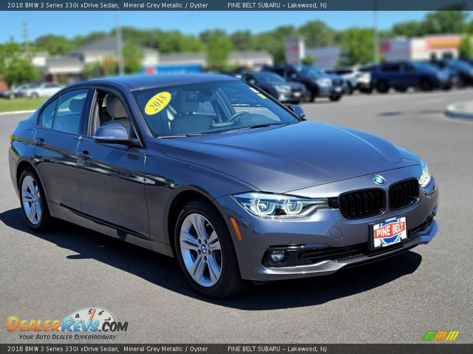 2018 BMW 3 Series 330i xDrive Sedan Mineral Grey Metallic / Oyster Photo #16