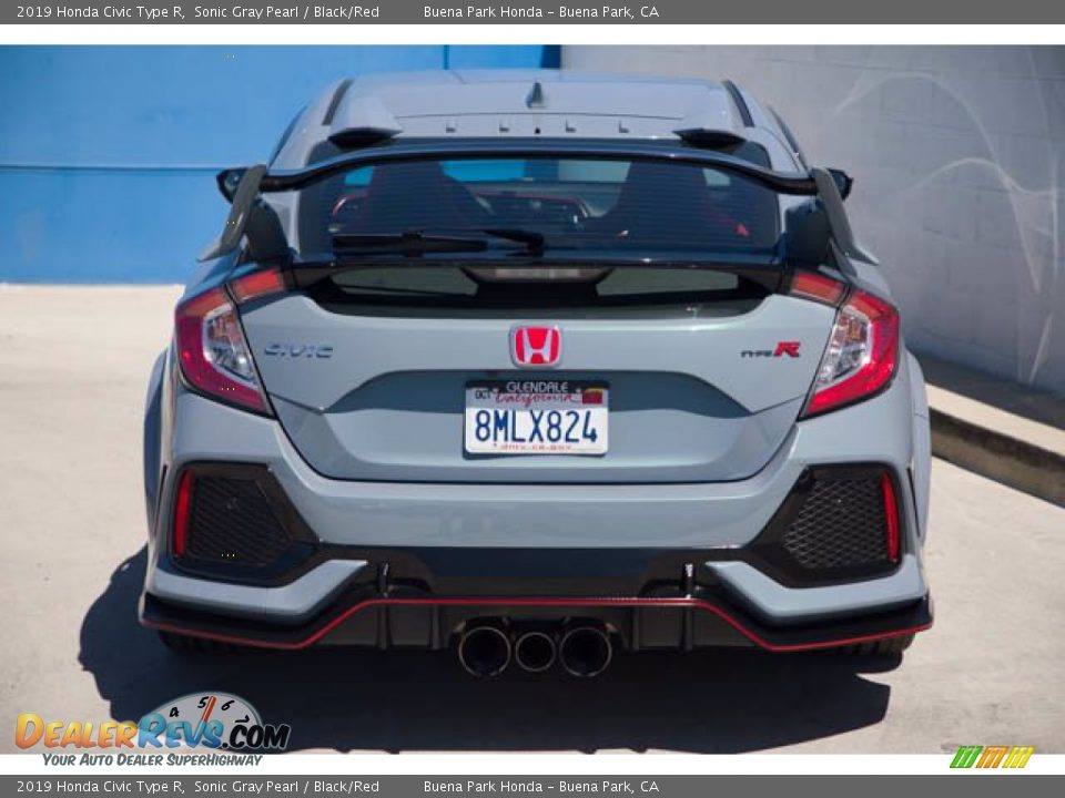 2019 Honda Civic Type R Sonic Gray Pearl / Black/Red Photo #9