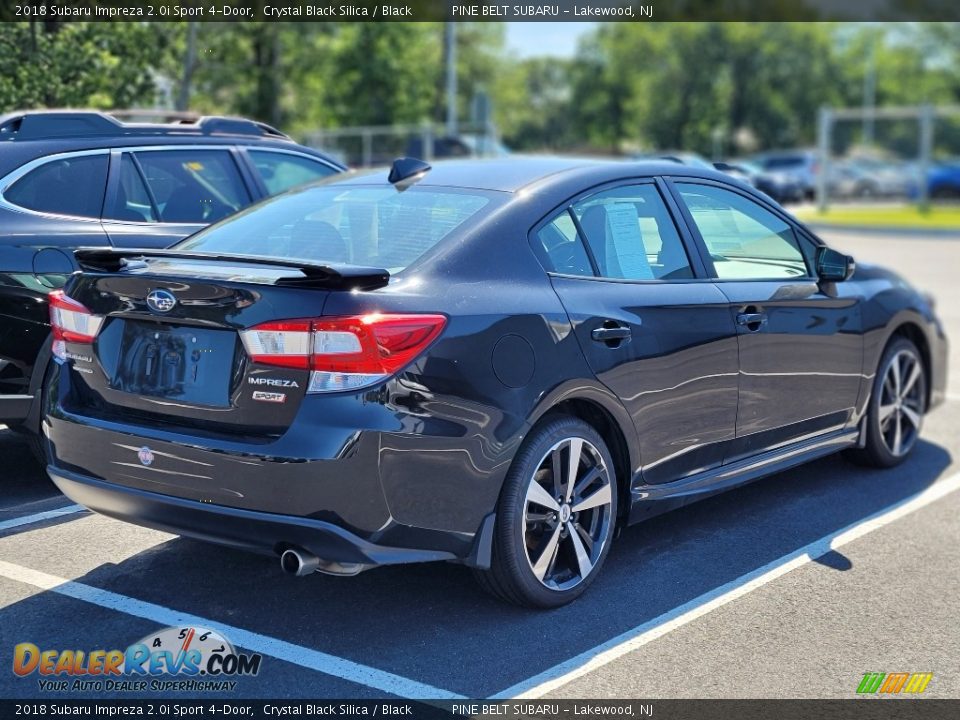 2018 Subaru Impreza 2.0i Sport 4-Door Crystal Black Silica / Black Photo #3