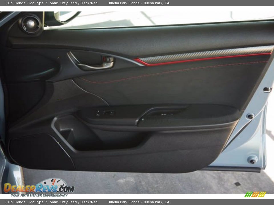 2019 Honda Civic Type R Sonic Gray Pearl / Black/Red Photo #35