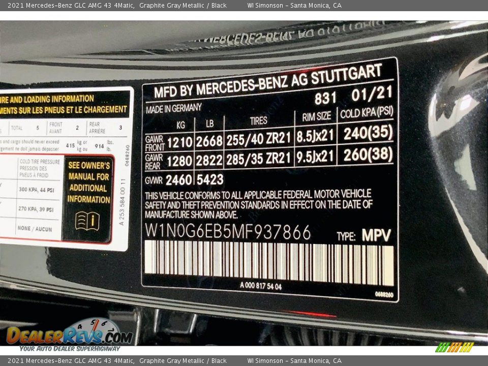 2021 Mercedes-Benz GLC AMG 43 4Matic Graphite Gray Metallic / Black Photo #11