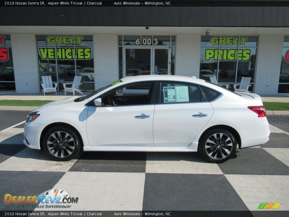 2019 Nissan Sentra SR Aspen White Tricoat / Charcoal Photo #1