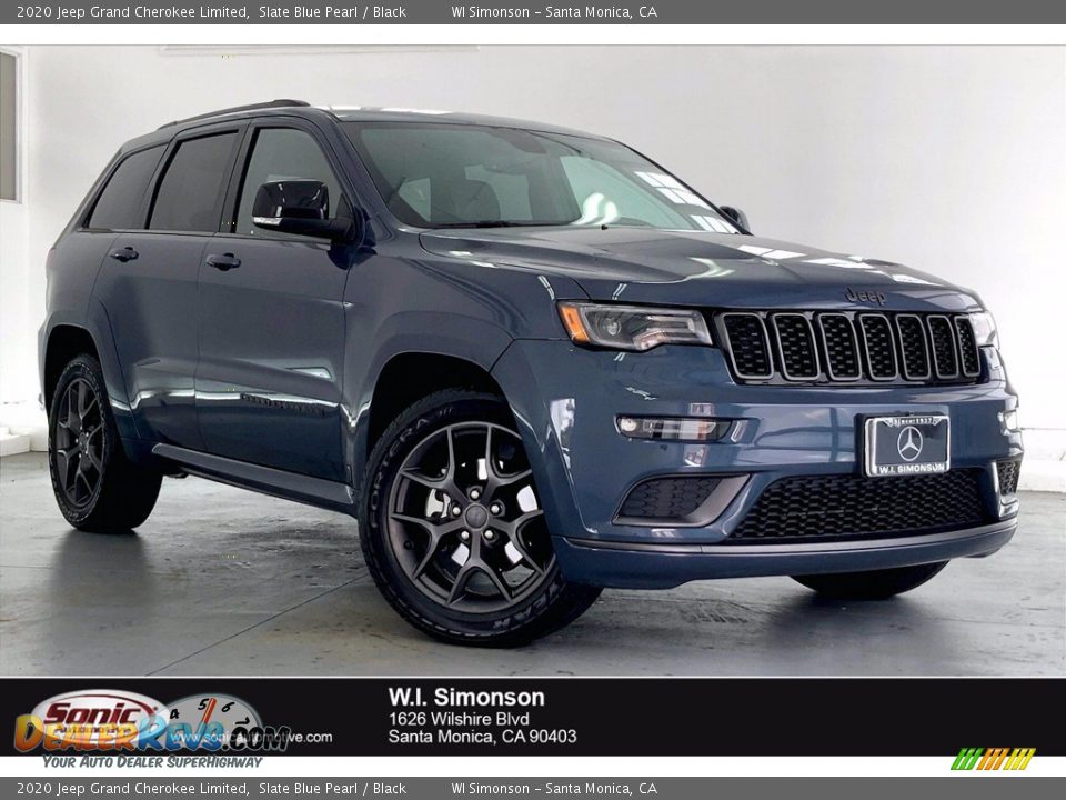 2020 Jeep Grand Cherokee Limited Slate Blue Pearl / Black Photo #1