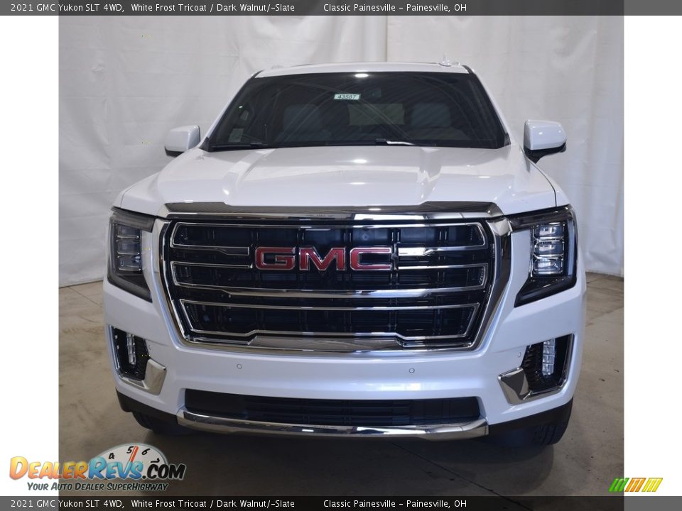 2021 GMC Yukon SLT 4WD White Frost Tricoat / Dark Walnut/­Slate Photo #4