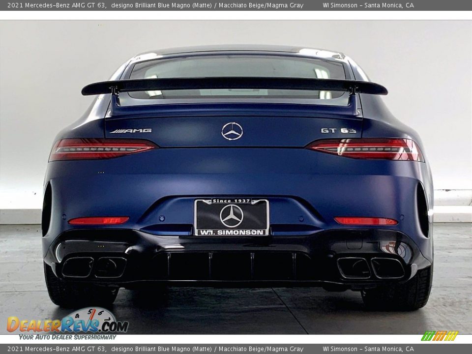 2021 Mercedes-Benz AMG GT 63 designo Brilliant Blue Magno (Matte) / Macchiato Beige/Magma Gray Photo #3