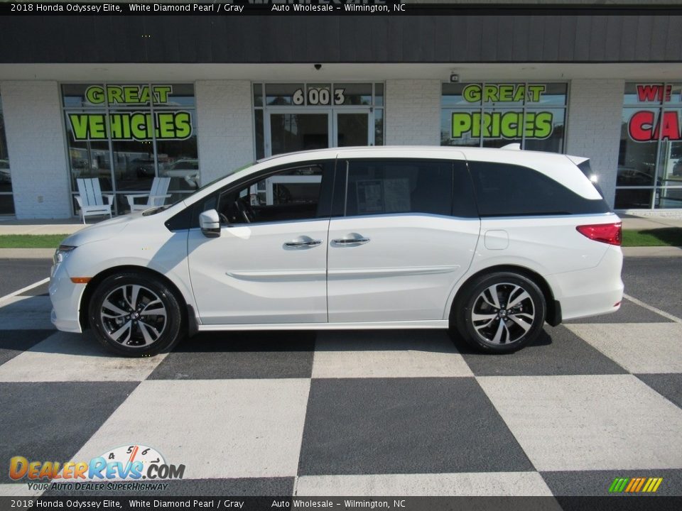 2018 Honda Odyssey Elite White Diamond Pearl / Gray Photo #1