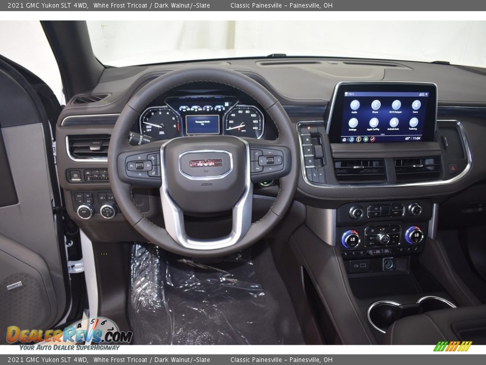 2021 GMC Yukon SLT 4WD White Frost Tricoat / Dark Walnut/­Slate Photo #13