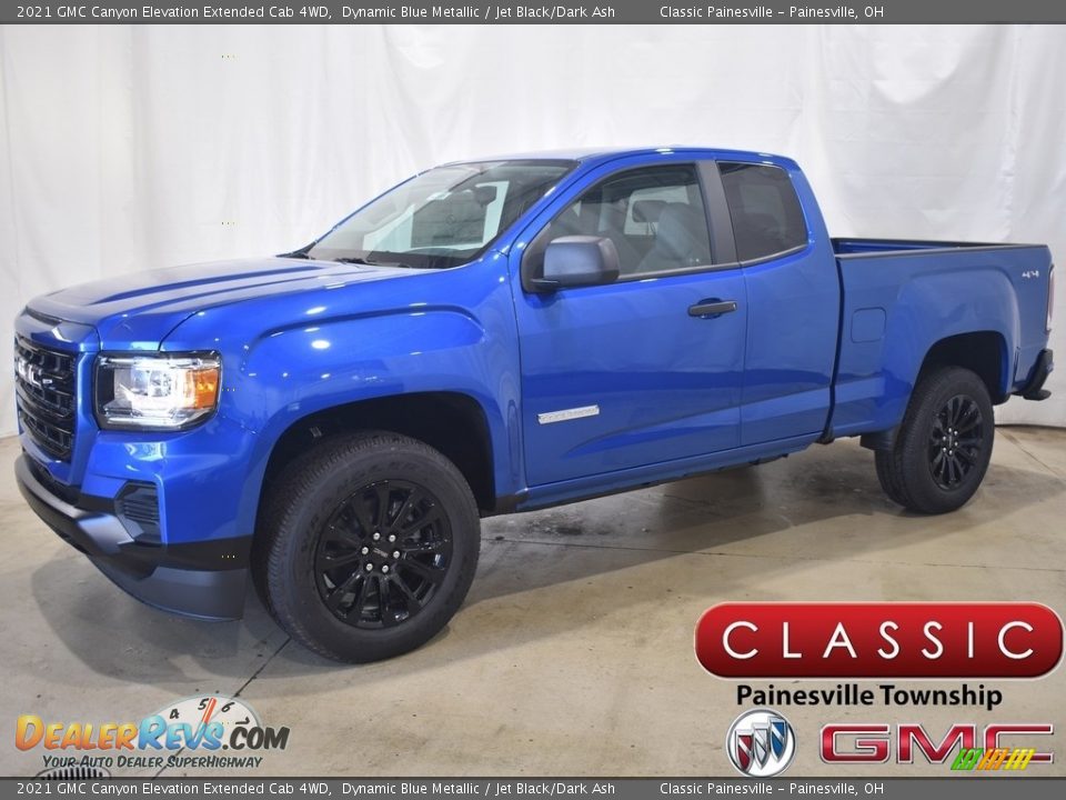 2021 GMC Canyon Elevation Extended Cab 4WD Dynamic Blue Metallic / Jet Black/Dark Ash Photo #1
