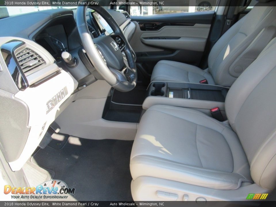 2018 Honda Odyssey Elite White Diamond Pearl / Gray Photo #10