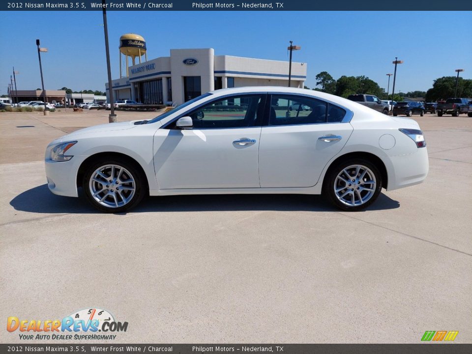 2012 Nissan Maxima 3.5 S Winter Frost White / Charcoal Photo #4