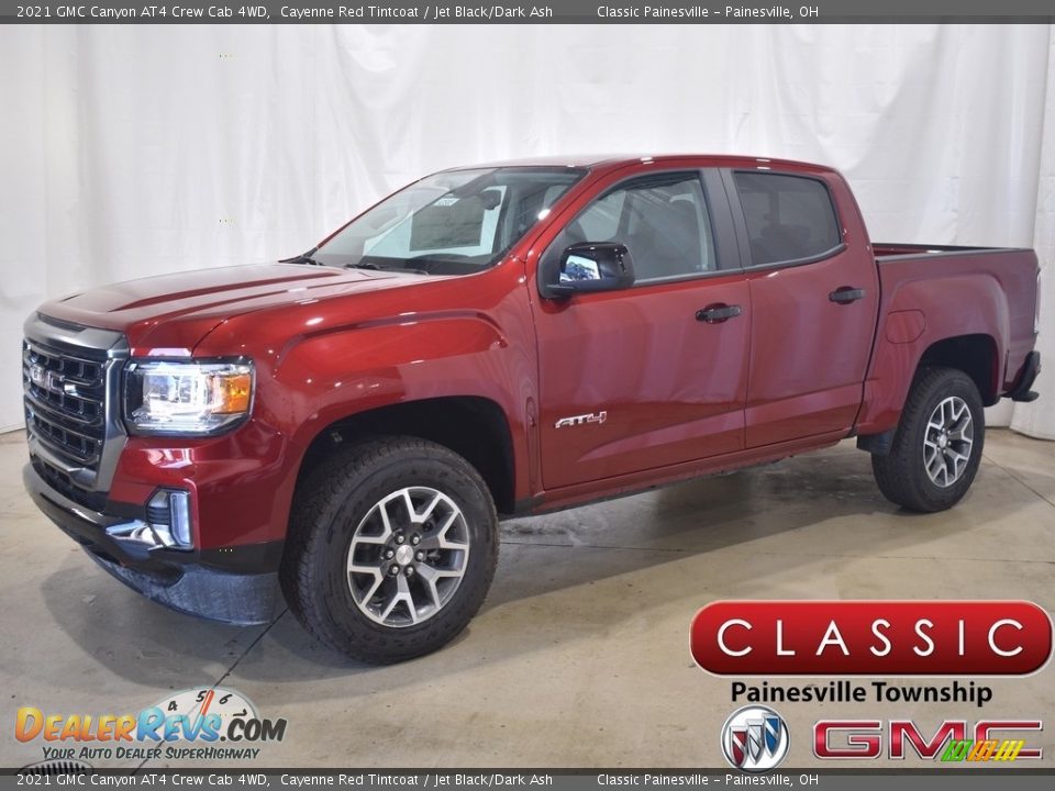 2021 GMC Canyon AT4 Crew Cab 4WD Cayenne Red Tintcoat / Jet Black/Dark Ash Photo #1