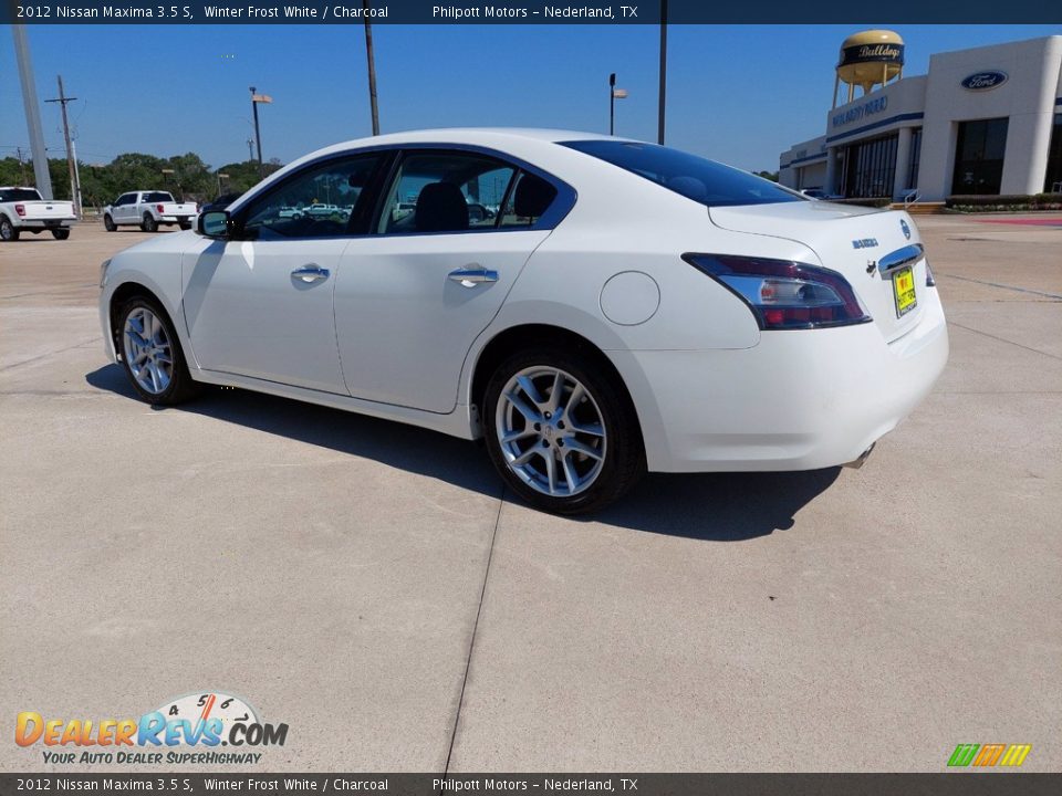 2012 Nissan Maxima 3.5 S Winter Frost White / Charcoal Photo #5