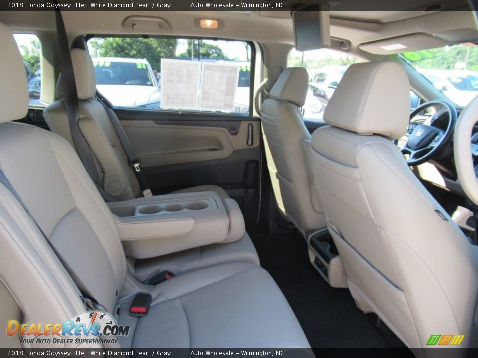 2018 Honda Odyssey Elite White Diamond Pearl / Gray Photo #14