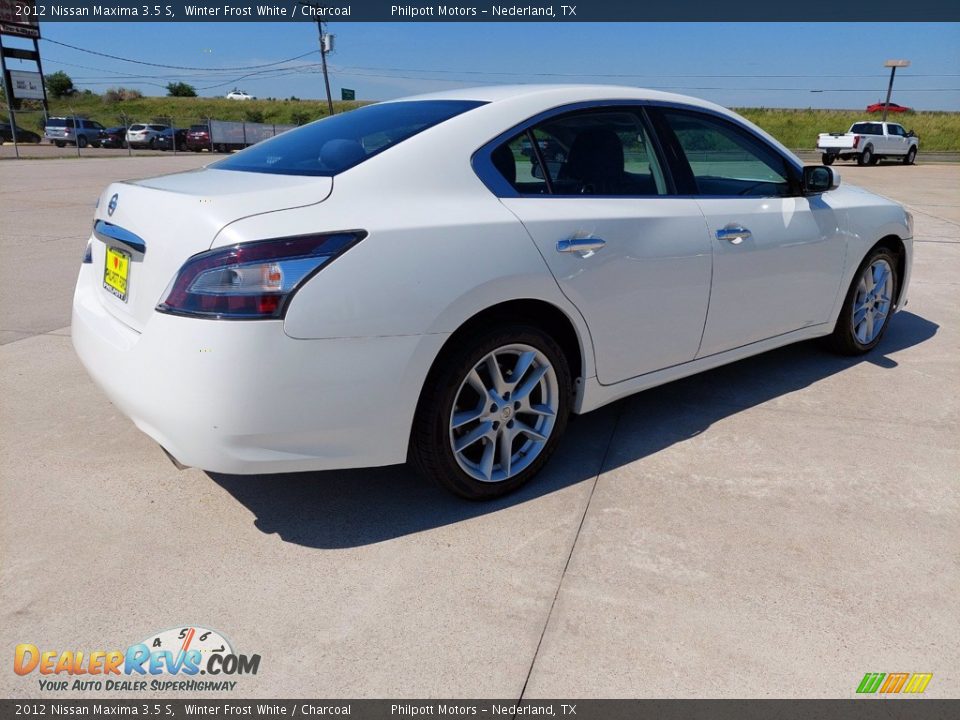 2012 Nissan Maxima 3.5 S Winter Frost White / Charcoal Photo #6