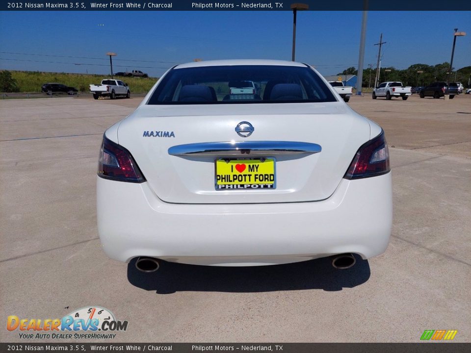 2012 Nissan Maxima 3.5 S Winter Frost White / Charcoal Photo #24