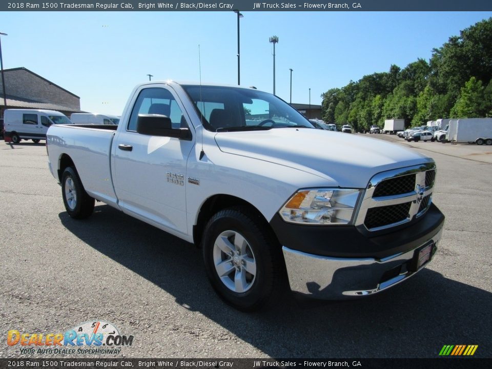 2018 Ram 1500 Tradesman Regular Cab Bright White / Black/Diesel Gray Photo #7