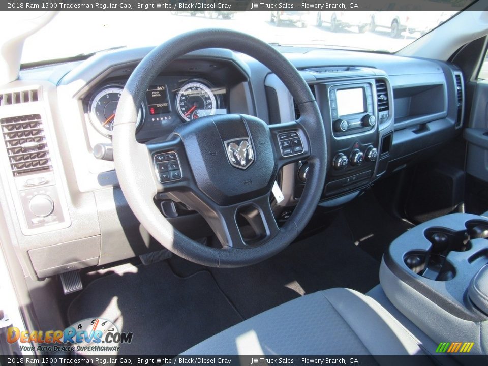 2018 Ram 1500 Tradesman Regular Cab Bright White / Black/Diesel Gray Photo #19