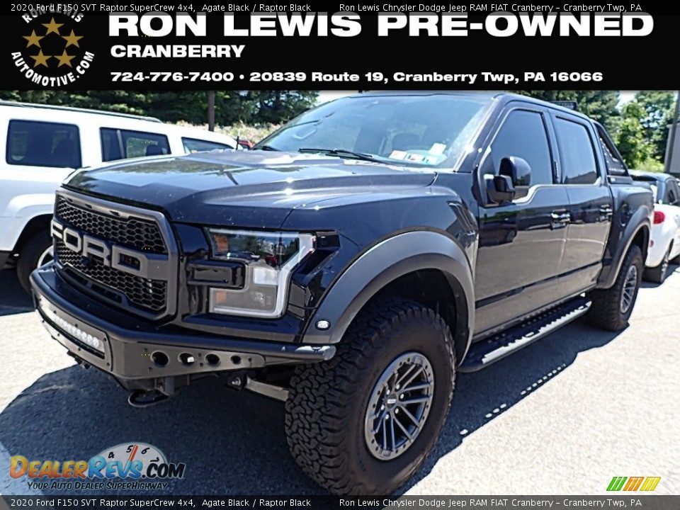 2020 Ford F150 SVT Raptor SuperCrew 4x4 Agate Black / Raptor Black Photo #1