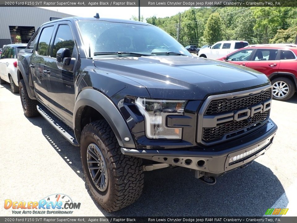 2020 Ford F150 SVT Raptor SuperCrew 4x4 Agate Black / Raptor Black Photo #2