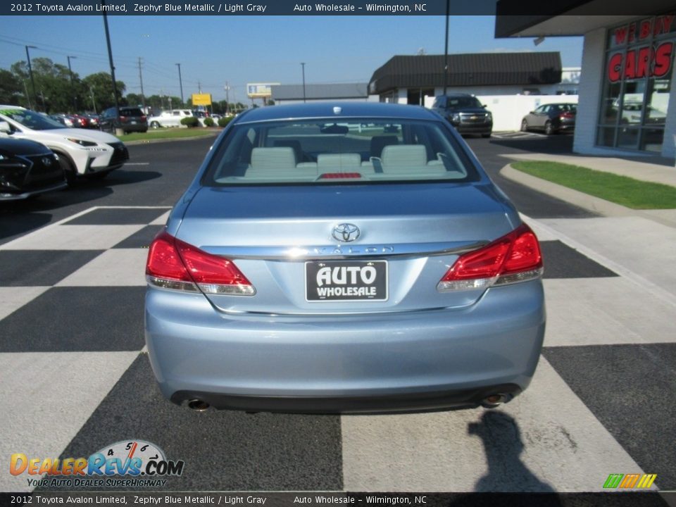 2012 Toyota Avalon Limited Zephyr Blue Metallic / Light Gray Photo #4