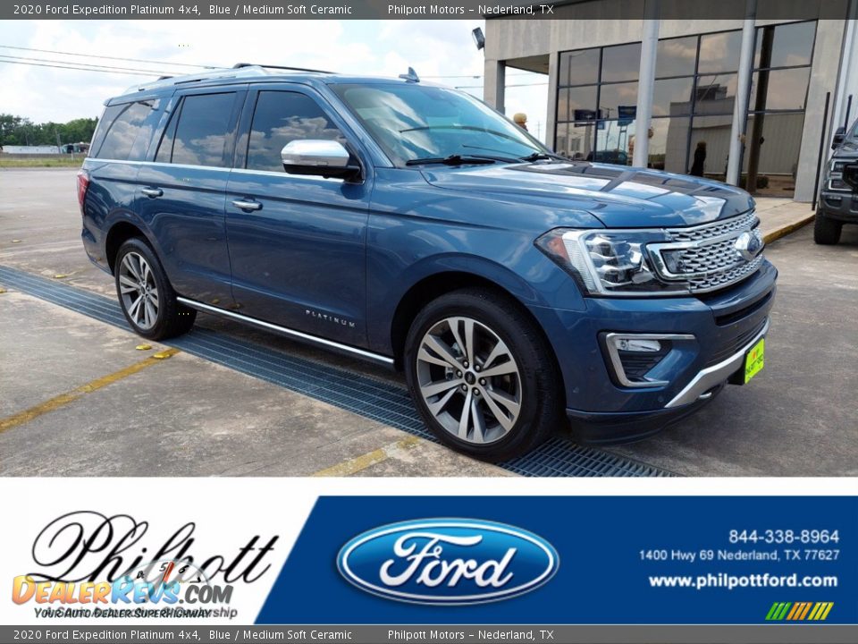 2020 Ford Expedition Platinum 4x4 Blue / Medium Soft Ceramic Photo #1