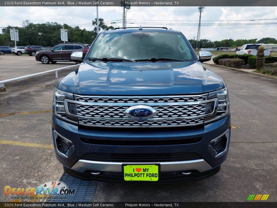 2020 Ford Expedition Platinum 4x4 Blue / Medium Soft Ceramic Photo #2