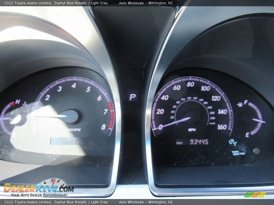 2012 Toyota Avalon Limited Zephyr Blue Metallic / Light Gray Photo #16