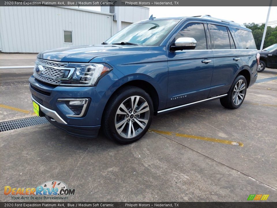 2020 Ford Expedition Platinum 4x4 Blue / Medium Soft Ceramic Photo #3
