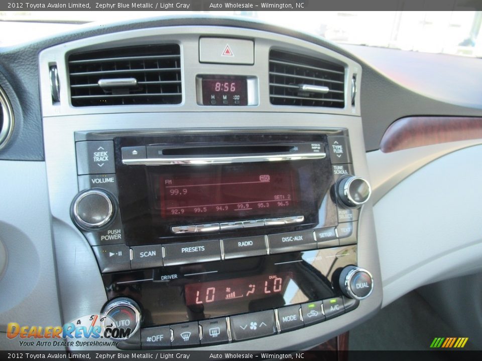 2012 Toyota Avalon Limited Zephyr Blue Metallic / Light Gray Photo #17