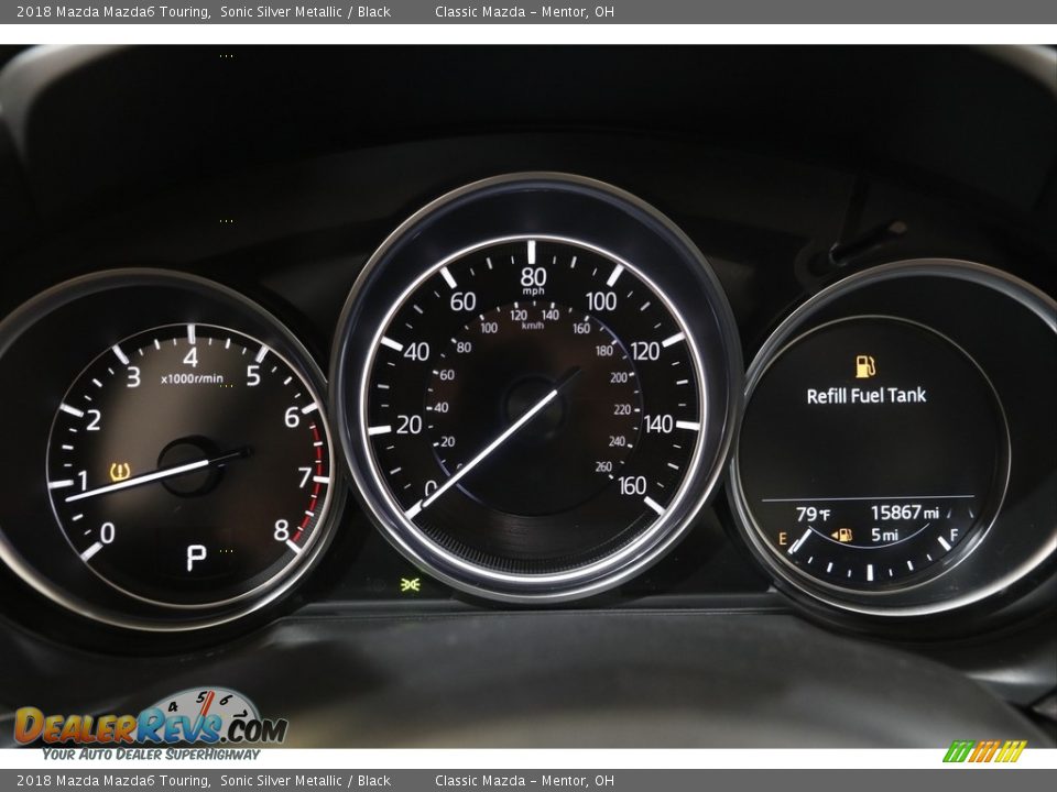 2018 Mazda Mazda6 Touring Sonic Silver Metallic / Black Photo #8