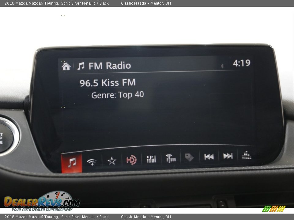 2018 Mazda Mazda6 Touring Sonic Silver Metallic / Black Photo #10